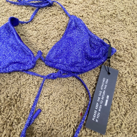 Triangl Sparkle Vinca Mana 2-piece bikini swim suit, sz Small, blue purple NWT - Picture 2 of 10